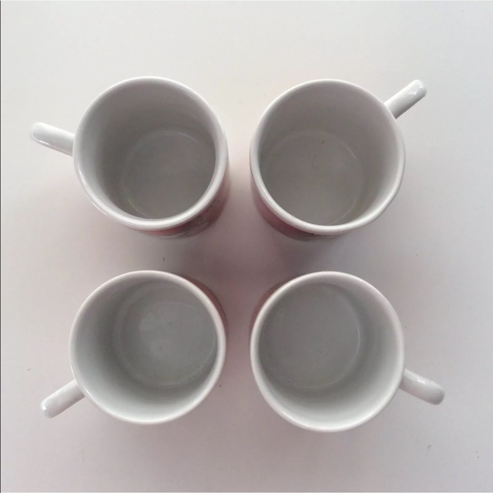 Vintage NEW Espresso Christmas Reindeer Coffee Cups SET OF 4 Whimsical Holiday - Picture 5 of 8